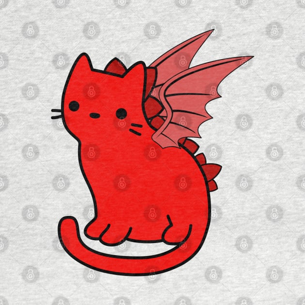 Cute Cat Red Dragon Calm Drake by GlanceCat